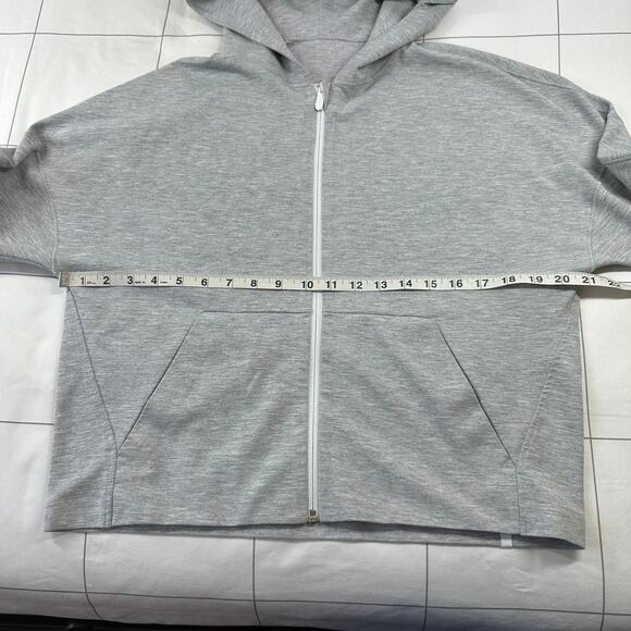 Lululemon Hoodie Womens 8 Heathered Power Gray Minimal Zip Up Athletic Sporty - Picture 8 of 9